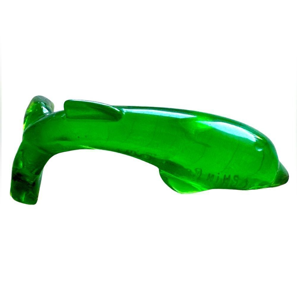 Vintage new in box C.A. Daniel’s collectible Dolfin razor green resin